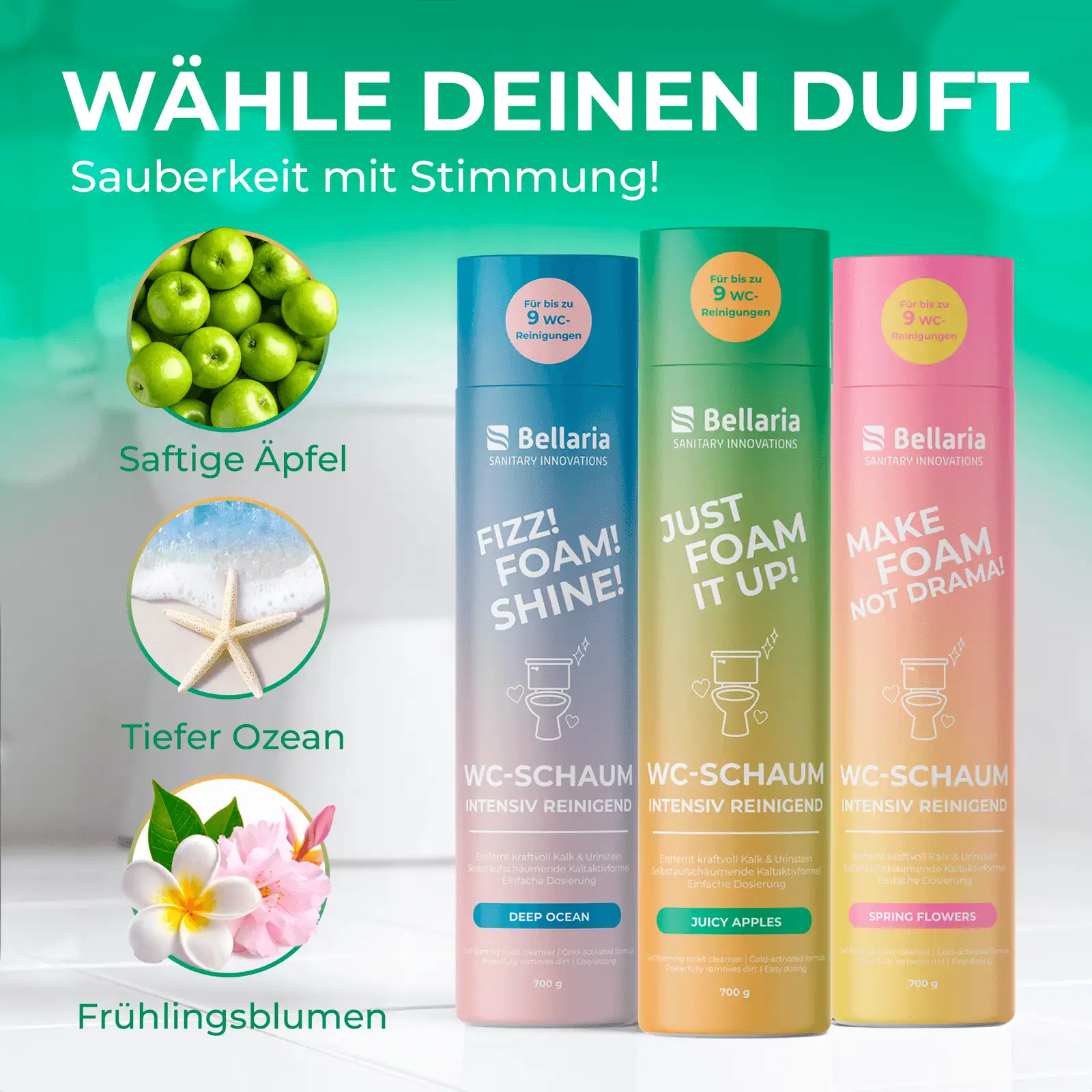 WC Tozu Üçlü Paket (3×700 g)