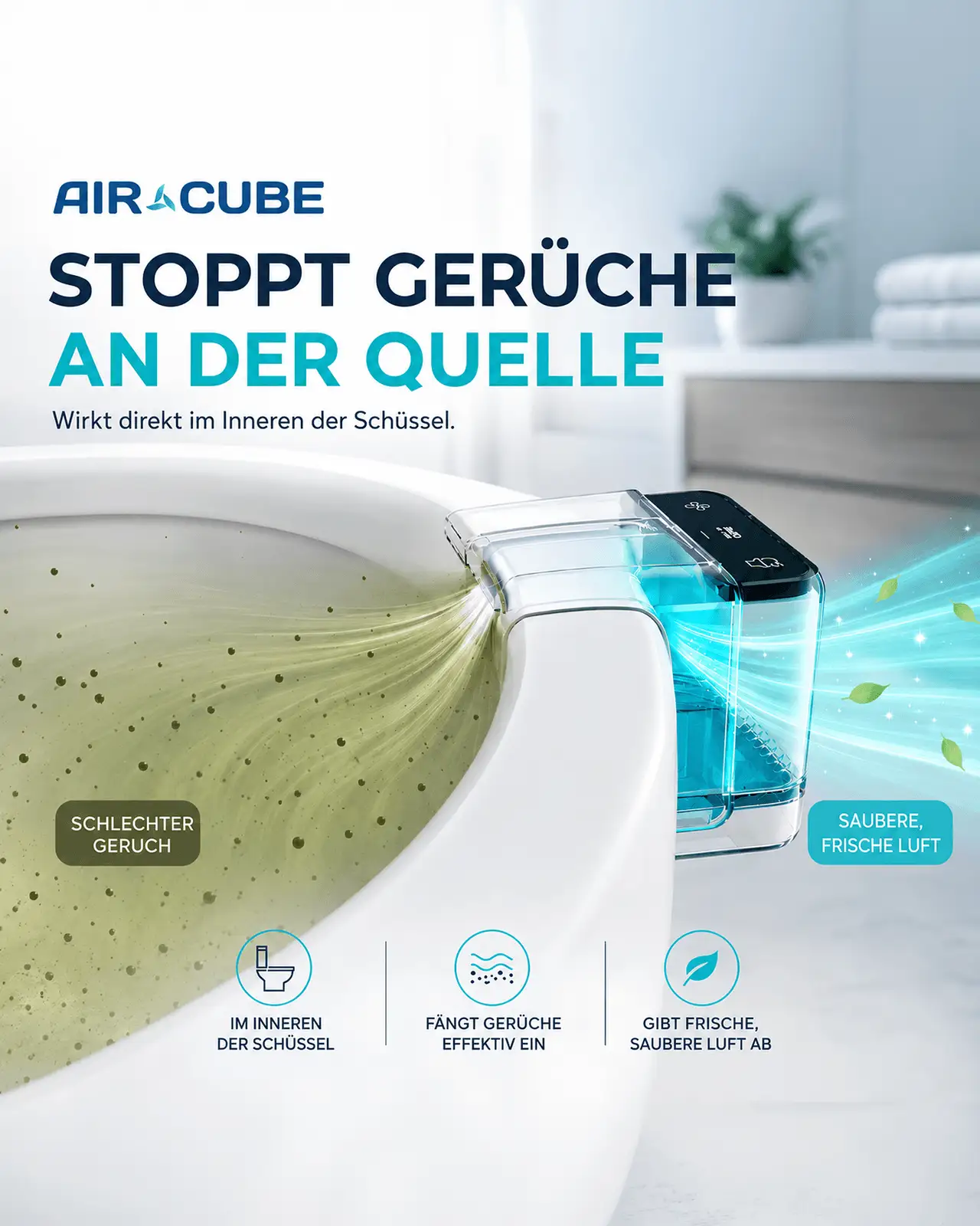 AirCube 3.0 — Otomatik WC Koku Giderici